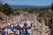 Unidentified tourists visit greek-roman ruinsÂ of Ephesus